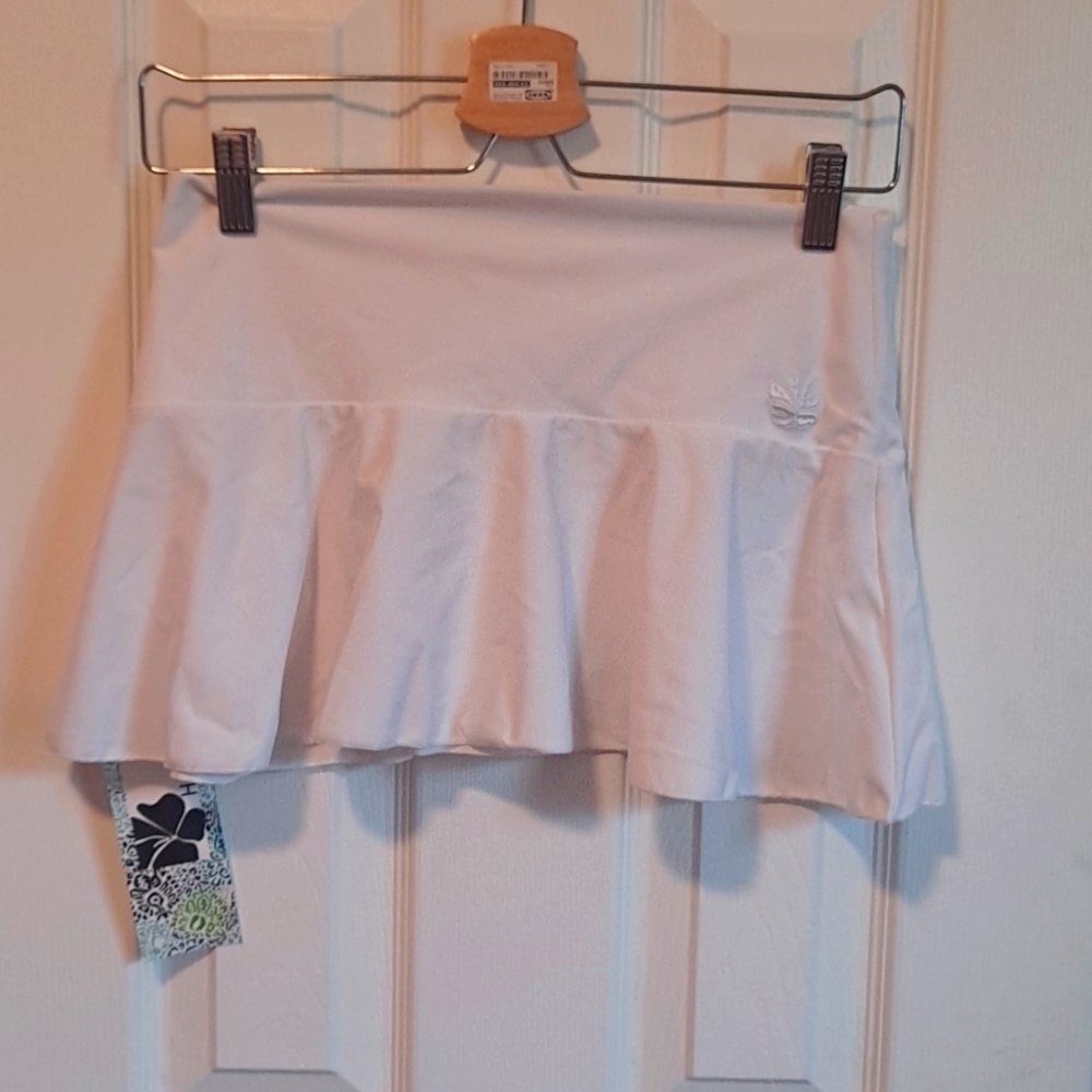 Hapari White swim skirt